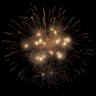 绚丽烟花绽放夜空