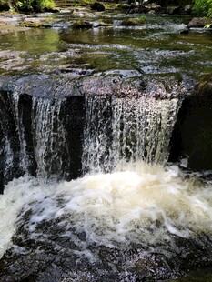 山间小瀑布水流潺潺