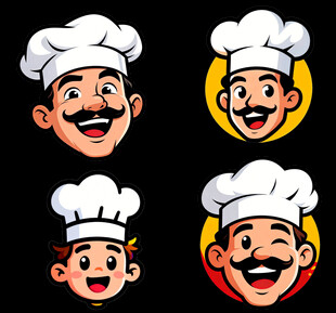 卡通厨师头像