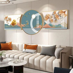 现代简约风客厅装饰画展示