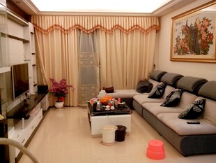 温馨现代风客厅室内场景