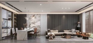 现代简约风宽敞客厅空间