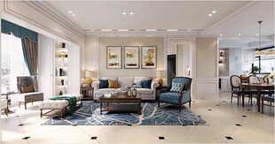 豪华现代风格客厅室内场景