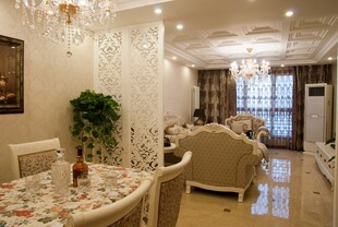 优雅温馨的客厅餐厅空间