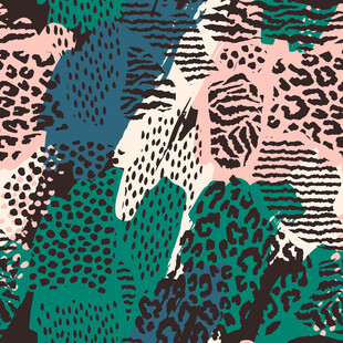 多彩豹纹图案纹理背景