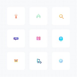 多彩简洁图标集合