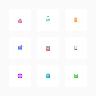 多彩简约图标集合