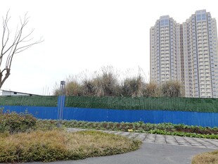 城市边的建筑与绿化景观