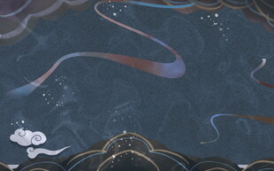 梦幻水中飘带与浮游生物