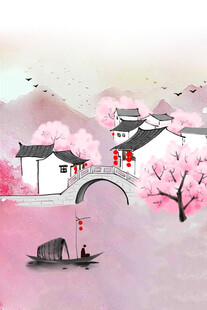 江南水乡春景图