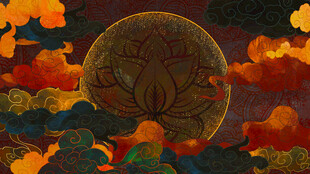 梦幻莲花星球与绚烂云彩