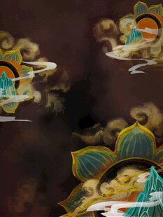 中式奇幻古风场景插画
