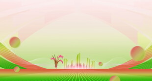 清新田园风自然插画背景