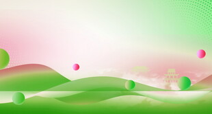 梦幻绿色山丘背景画面