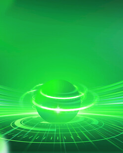 绿色科技球体发光效果