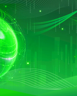 绿色科技风地球背景图案