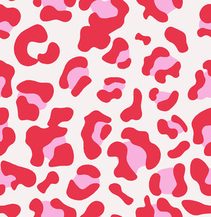 粉色红色相间豹纹图案