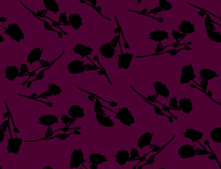 紫色背景黑色枝叶图案
