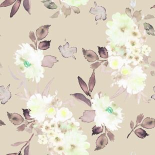 淡雅花卉水彩图案背景