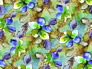 水彩花卉无缝图案纹理