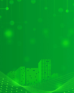 绿色科技风城市背景图