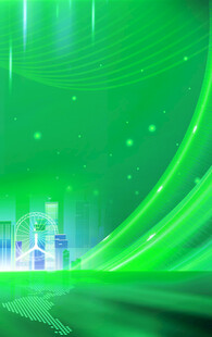 梦幻绿色科技感背景画面