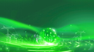 绿色动感球体光影特效