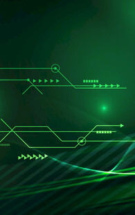 科技感绿色线条抽象背景图