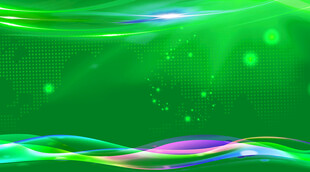 绿色炫彩波浪背景图