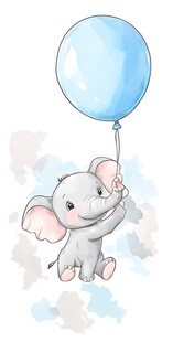 小象乘气球云端漫步