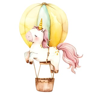 梦幻独角兽乘热气球