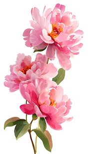 娇艳粉色芍药花绽放