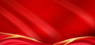 红色飘带红色大气背景_