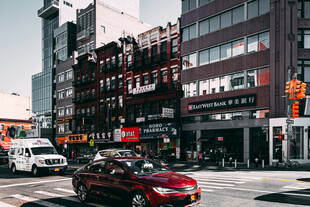 城市街头繁华街景