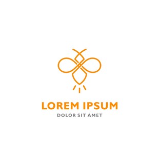 简约蜜蜂标志设计