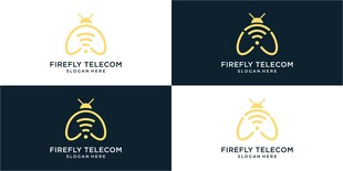 蜜蜂主题简约标志设计