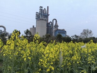 田野中的工业设施景观