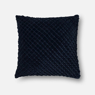 深蓝色格纹抱枕