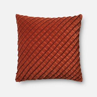 橙红色格纹抱枕