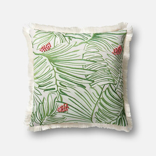 绿叶花卉图案抱枕