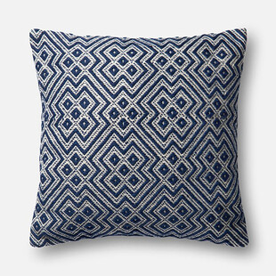蓝白几何图案抱枕