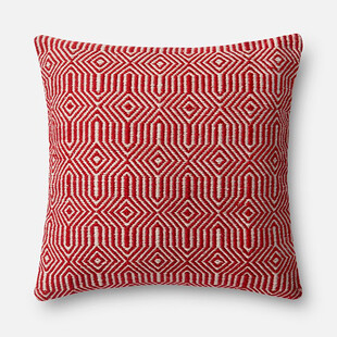 红色几何图案抱枕