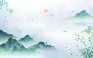 意境山水背景