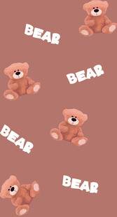 可爱小熊图案背景