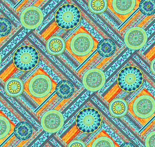 多彩几何图案无缝背景图