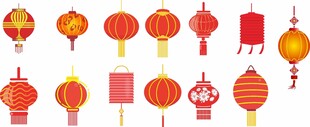 多样中式灯笼展示