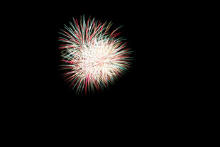 夜空中绽放的绚丽烟花