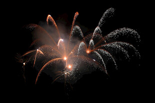 绚丽烟花绽放夜空