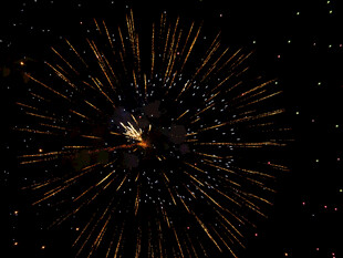 绚丽烟花绽放夜空