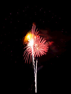 夜空中绽放的绚丽烟花